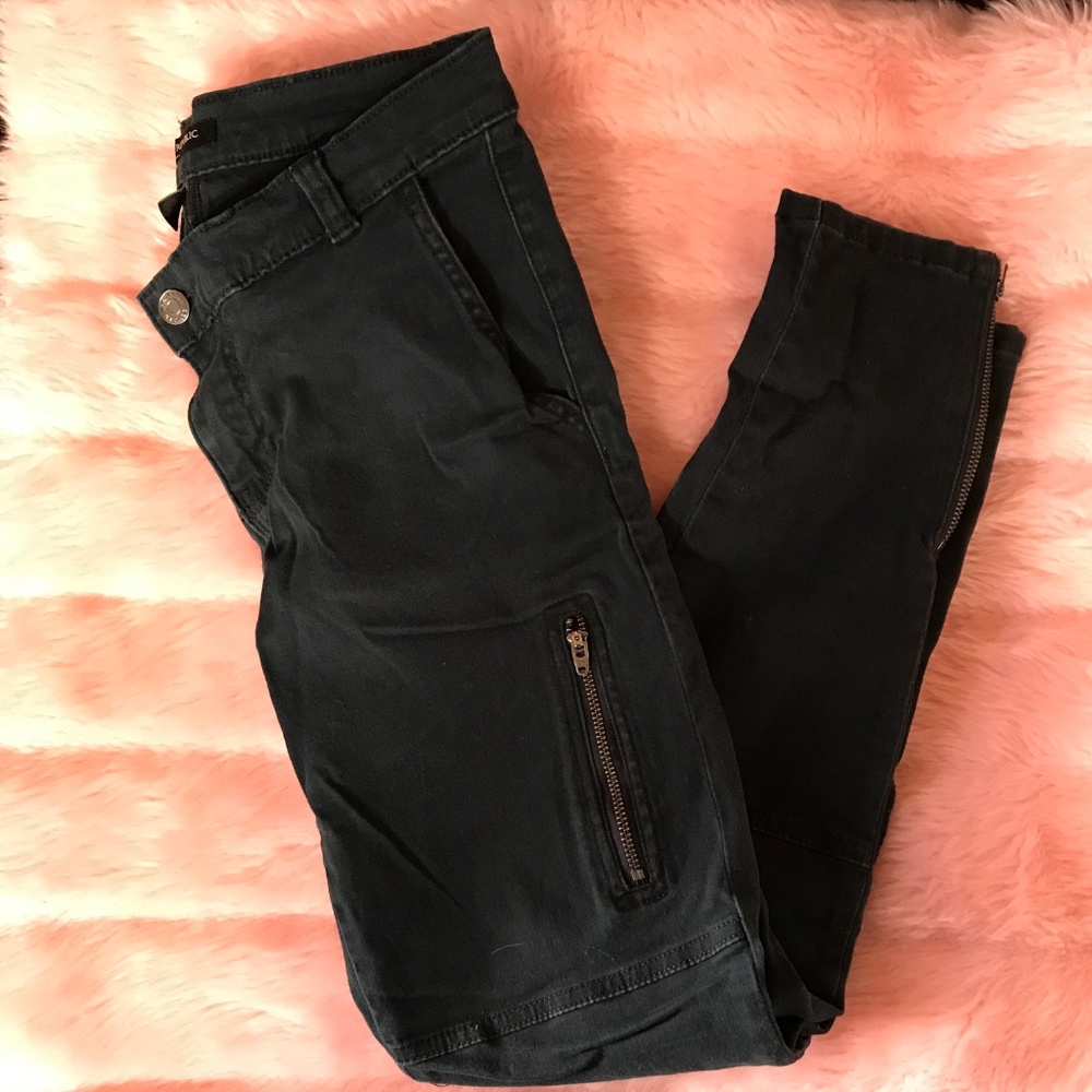 Dark Teal Moto Pants